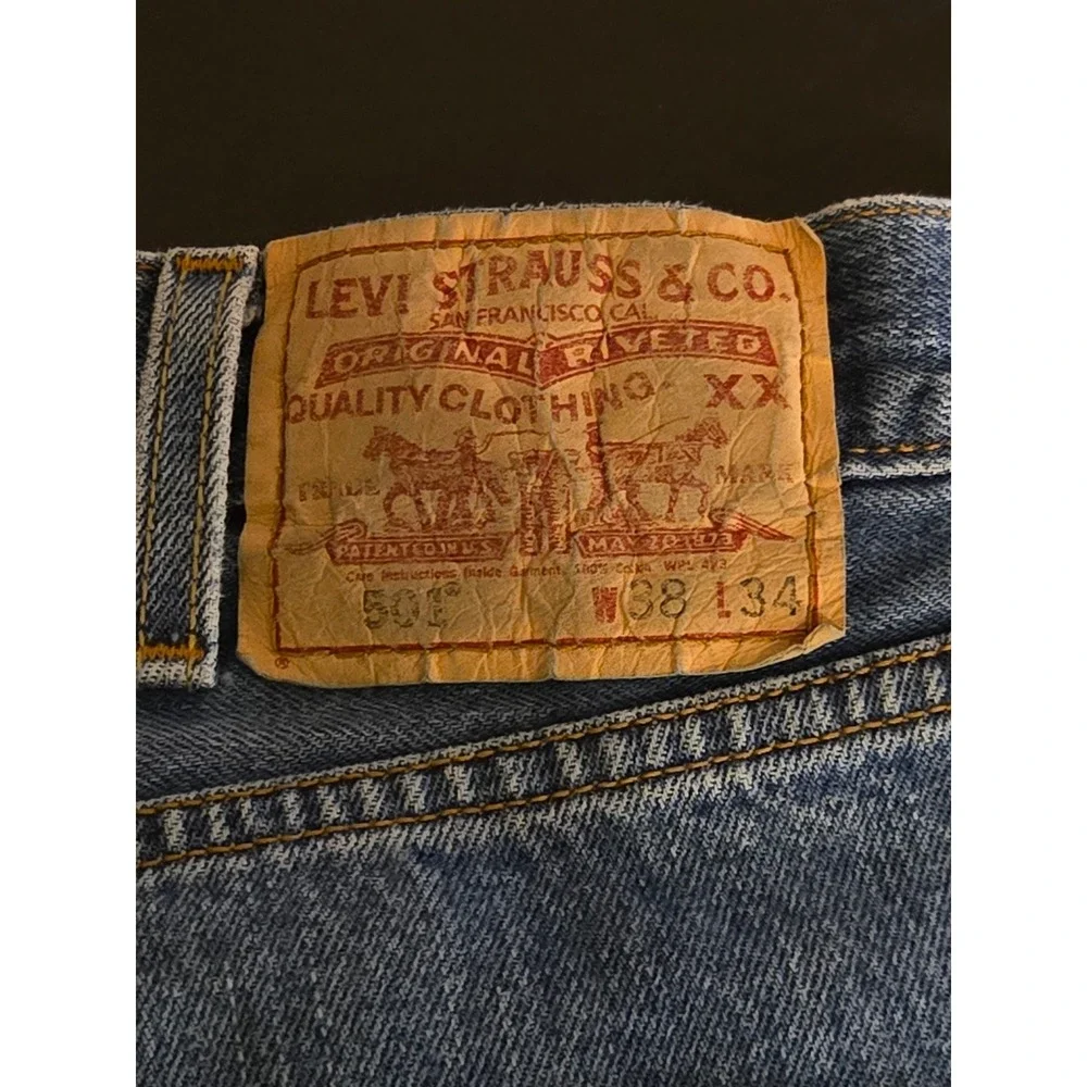 Levi's Men's‎ 38×32 501 Button Fly Jeans Medium Wash Straight Leg